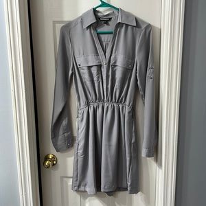 Express silky shirt dress